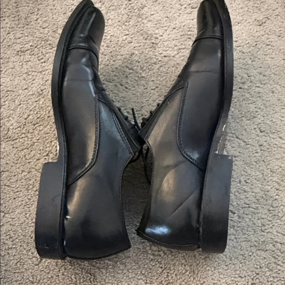 Antonio Cerrelli Black Leather Cap Toe Dress Shoes – Size 10.5